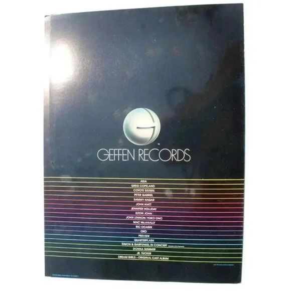 Vtg 1982 The David Geffen Company Promo Movie Press Kit Brochure Program - Picture 3 of 3